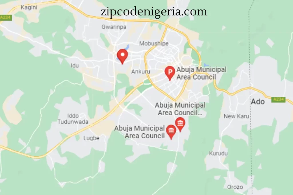 Abuja Municipal Area Council Postal (AMAC) Postal Code google map