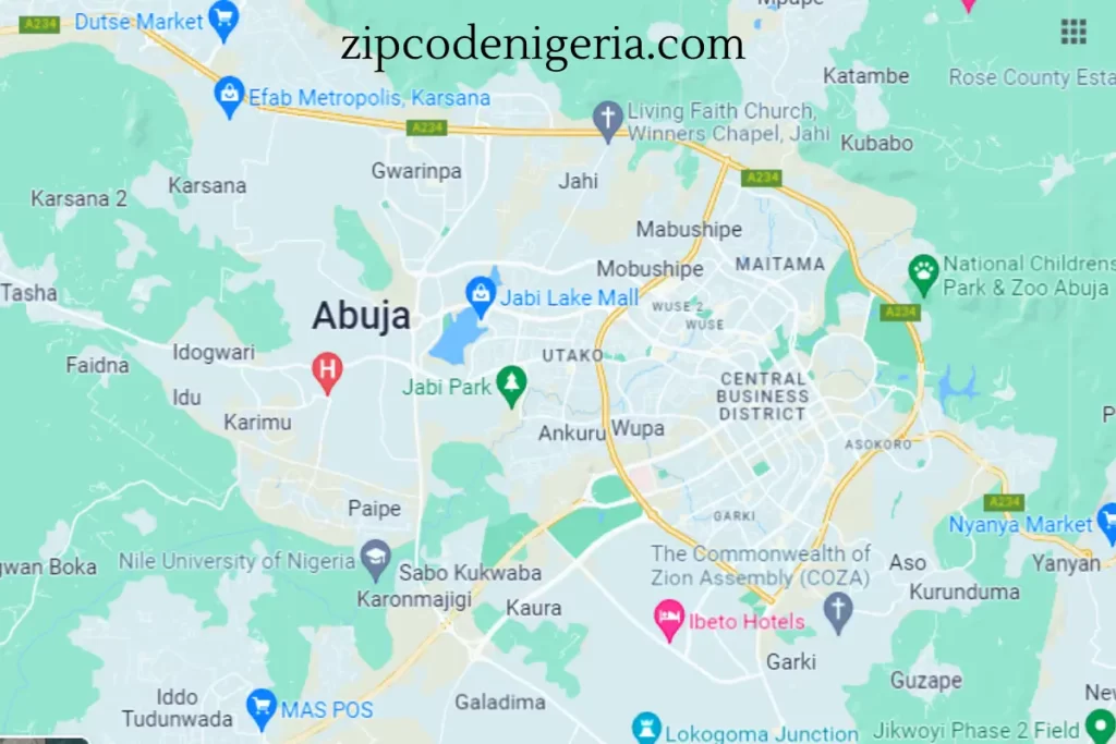 Abuja state zip Code